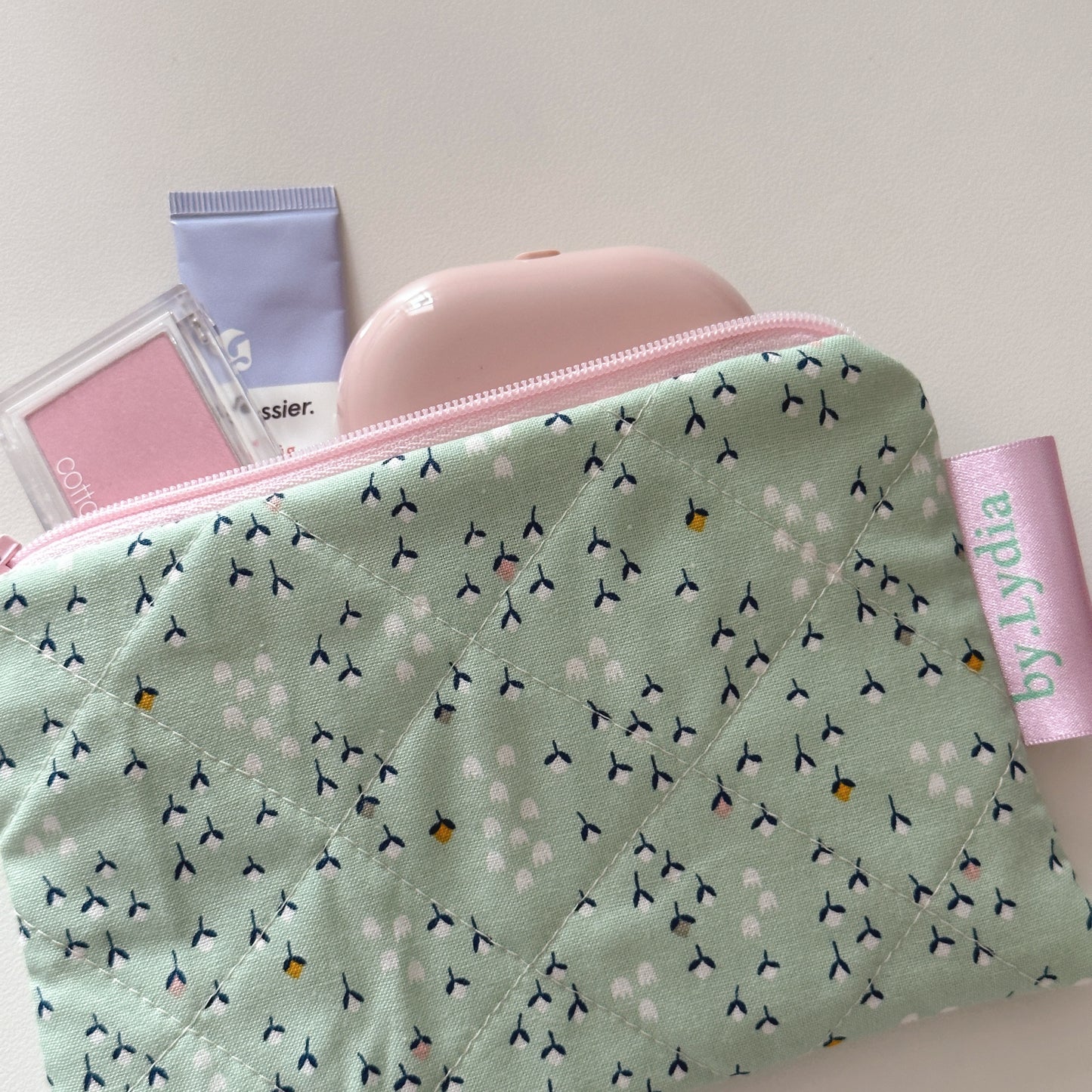 Small Flat Pouch - Mint Field