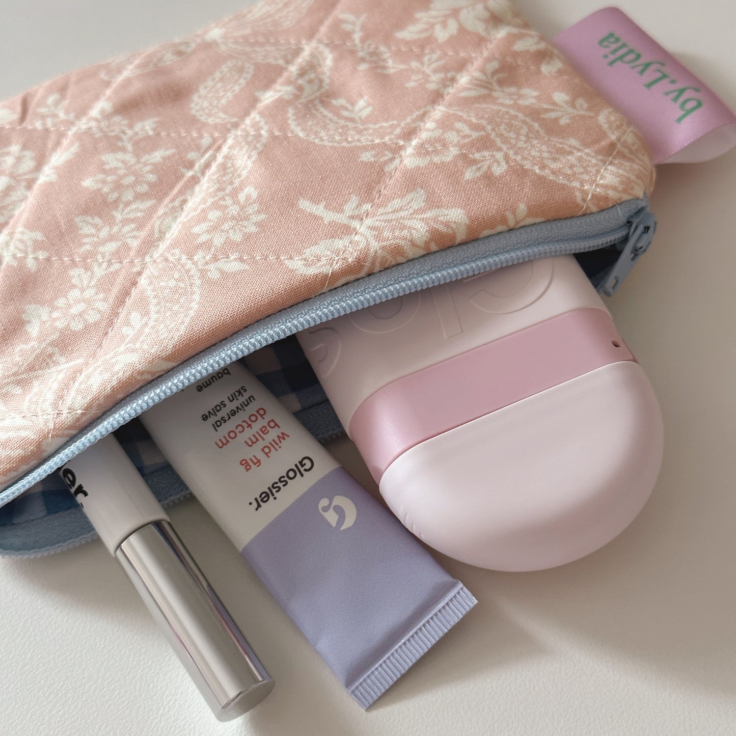 Small Flat Pouch - Vintage Rose